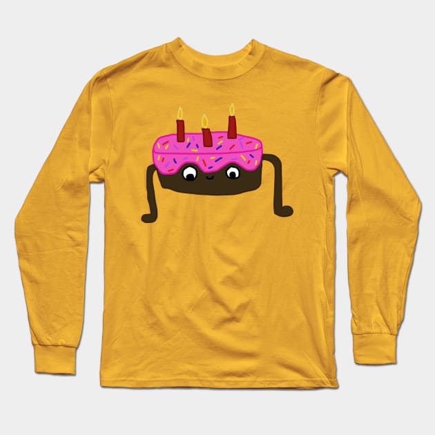 Birthday Cake Creature Long Sleeve T-Shirt by HFGJewels